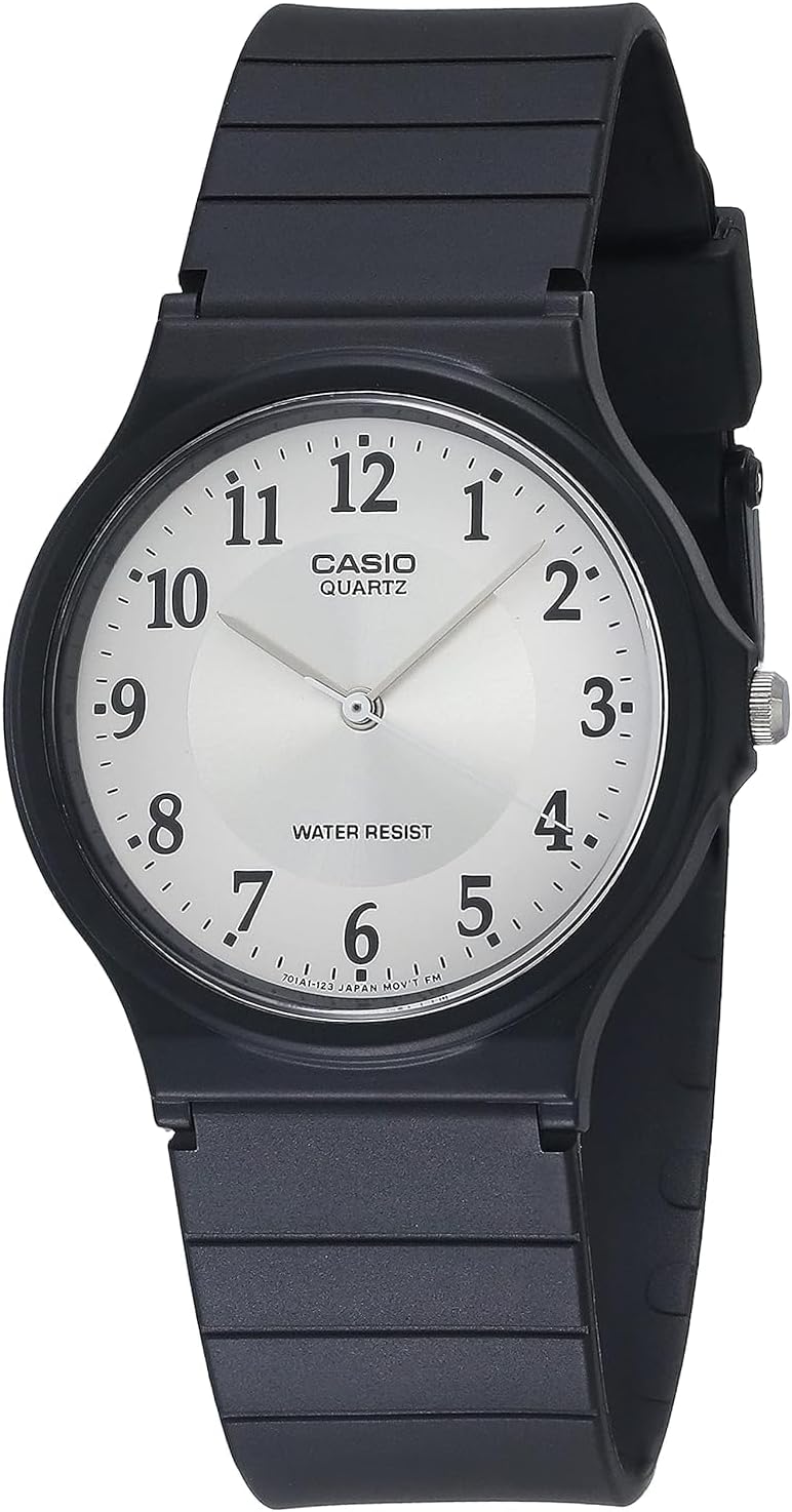 MQ24 Series | Quartz Analog Watch for Men | Water Resistant | Resin Case | Resin Band | Resin Glass | Three Hand Analog (HR, Min, SEC) | Classic Design | 3 Year Battery
