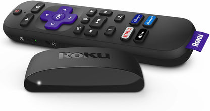 Roku Express | Reproductor de Streaming HD con Control Remoto Simple, HDMI Incluido, TV en Vivo & Gratuita, Compatible con Alexa, Google & Siri