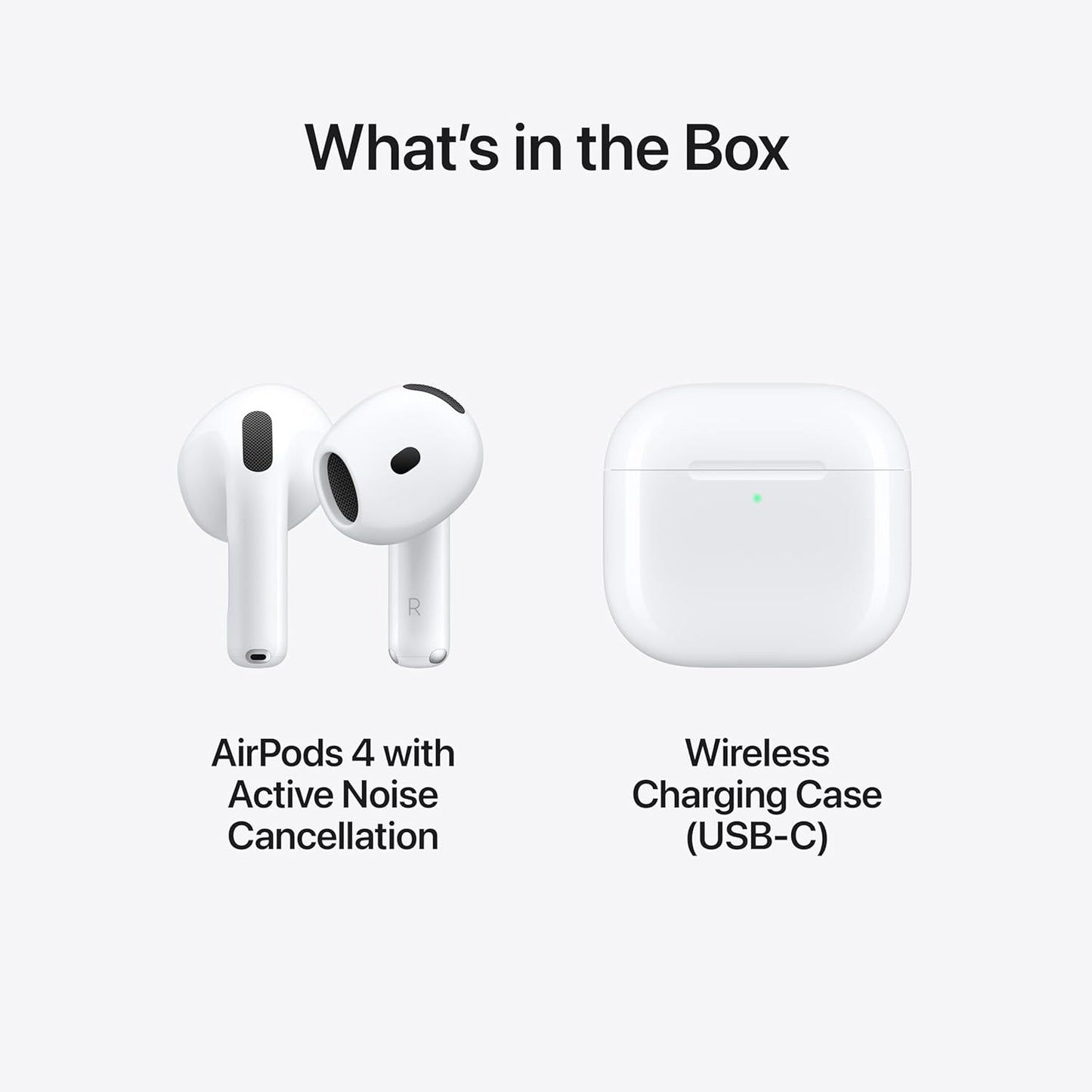 Auriculares inalámbricos AirPods 4 | Bluetooth | Cancelación ruido | Modo de transparencia | Estuche de carga USB-C