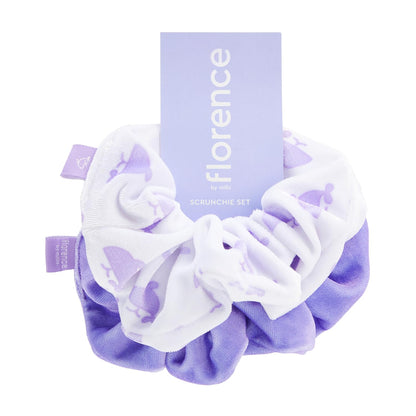 Florence by Mills Scrunchies Pack x2 | Colitas para el Pelo de Rayon – Accesorios de Moda, Suaves y Resistentes