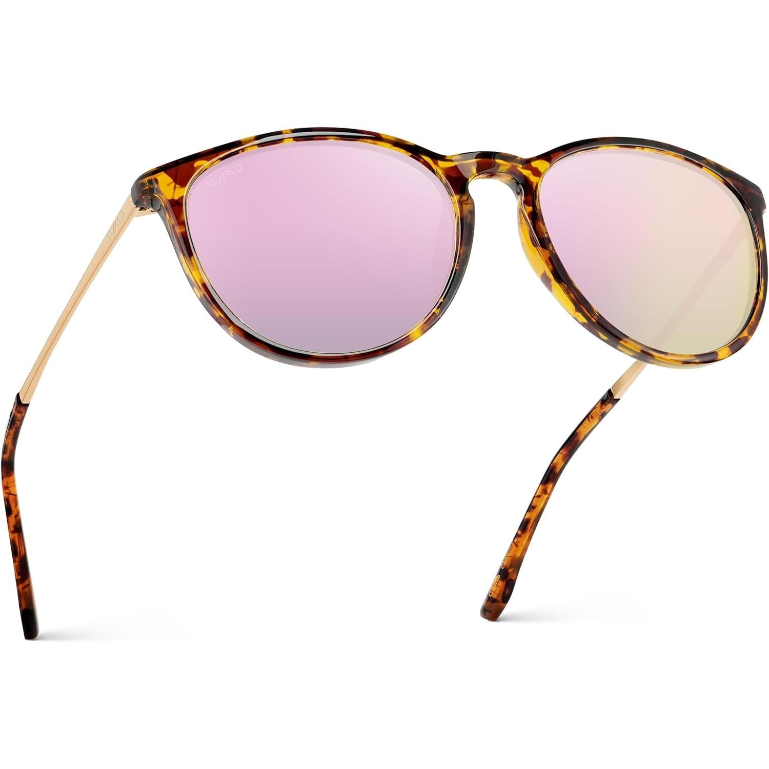 Gafas de Sol Redondas para Mujer – Estilo Retro de Diseñador con Lentes Polarizados UV400