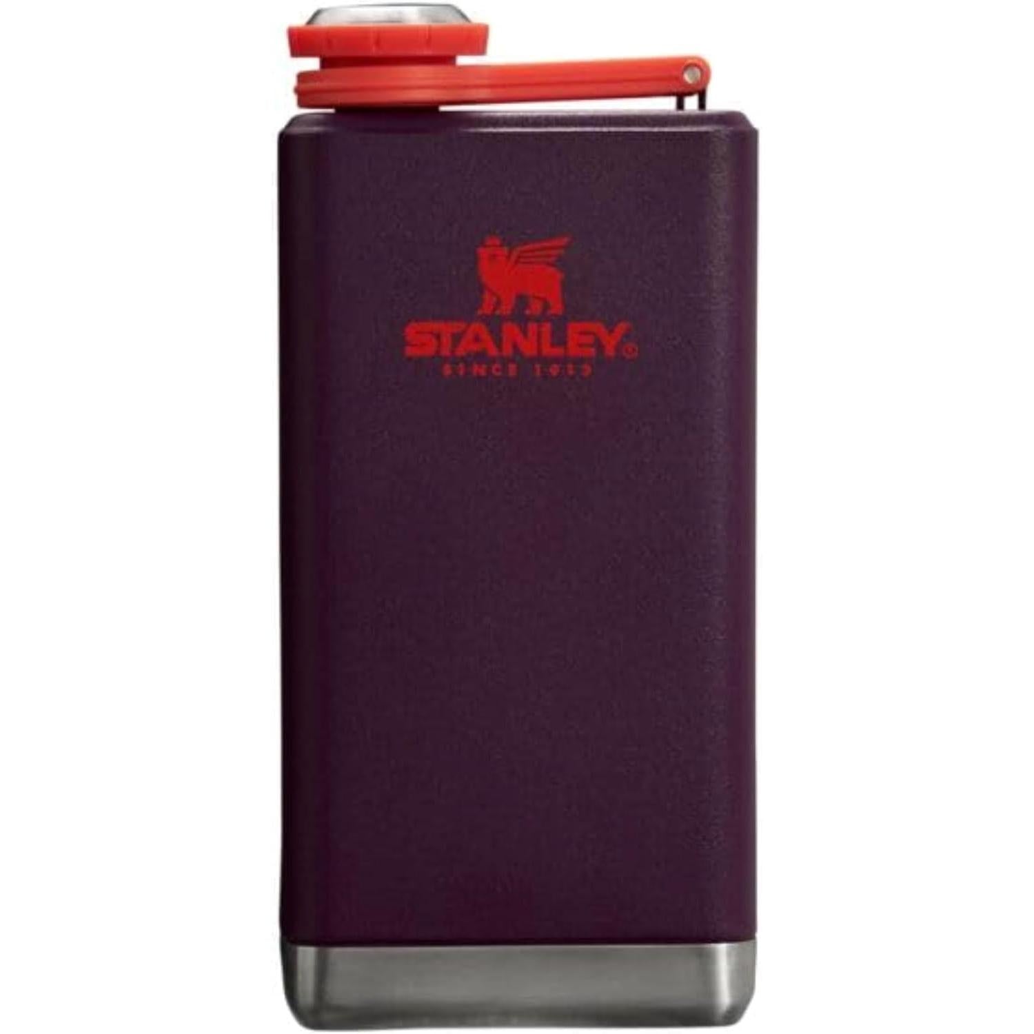 Adventure Pre-Party Flask 8 Oz | Leakproof Hip Flask | Hinge Connected Never Lose Cap | Insulated Stainless Steel Liquor Container | Bpa-Free | Hammertone Green