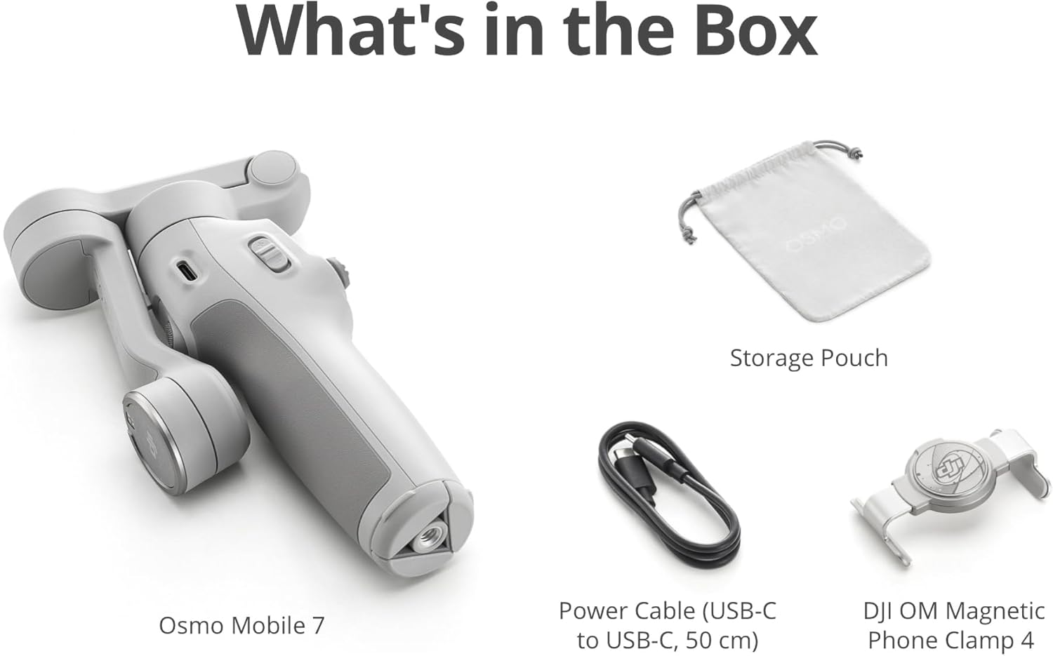DJI Osmo Mobile 7 Gimbal Estabilizador para Smartphone – 3 Ejes, ActiveTrack 7.0, Trípode Integrado, Ultraliviano, Hasta 10 h 