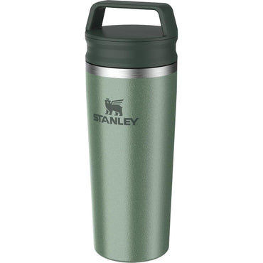 Cafe to Go Travel Mug 16 Oz | Leakproof Two-Part Drink through Lid | Tumbler Cup for Coffee, Tea and Drinks | Insulated Stainless Steel Coffee Mug | Bpa-Free | Hammertone Green