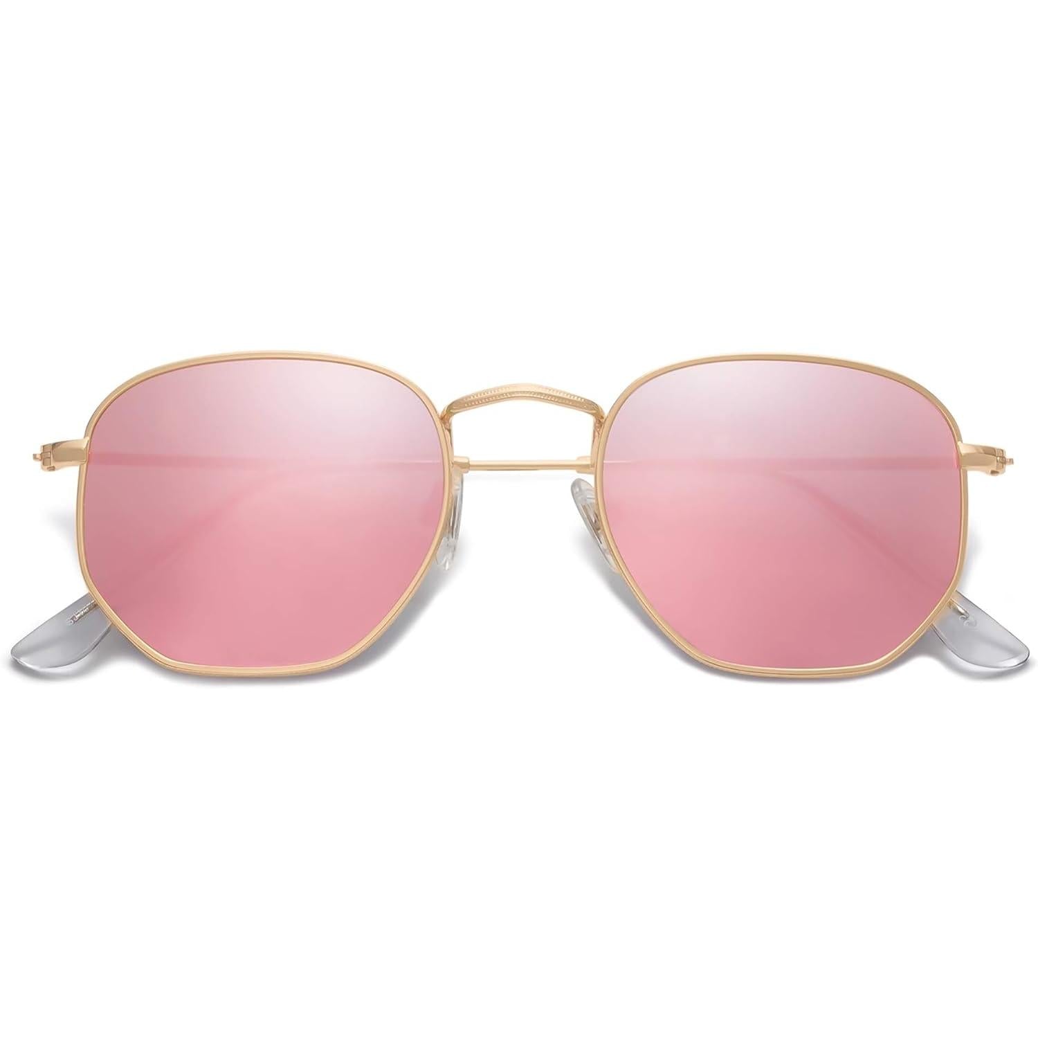 Lentes de Sol SOJOS SJ1072 Cuadrados Polarizados, Estilo Hexagonal Pequeño Retro, Unisex UV400 para Hombre y Mujer