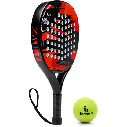 Padel Racket Carbon Fiber Surface with EVA Memory Flex Foam Core Lightweight Padel Racquet