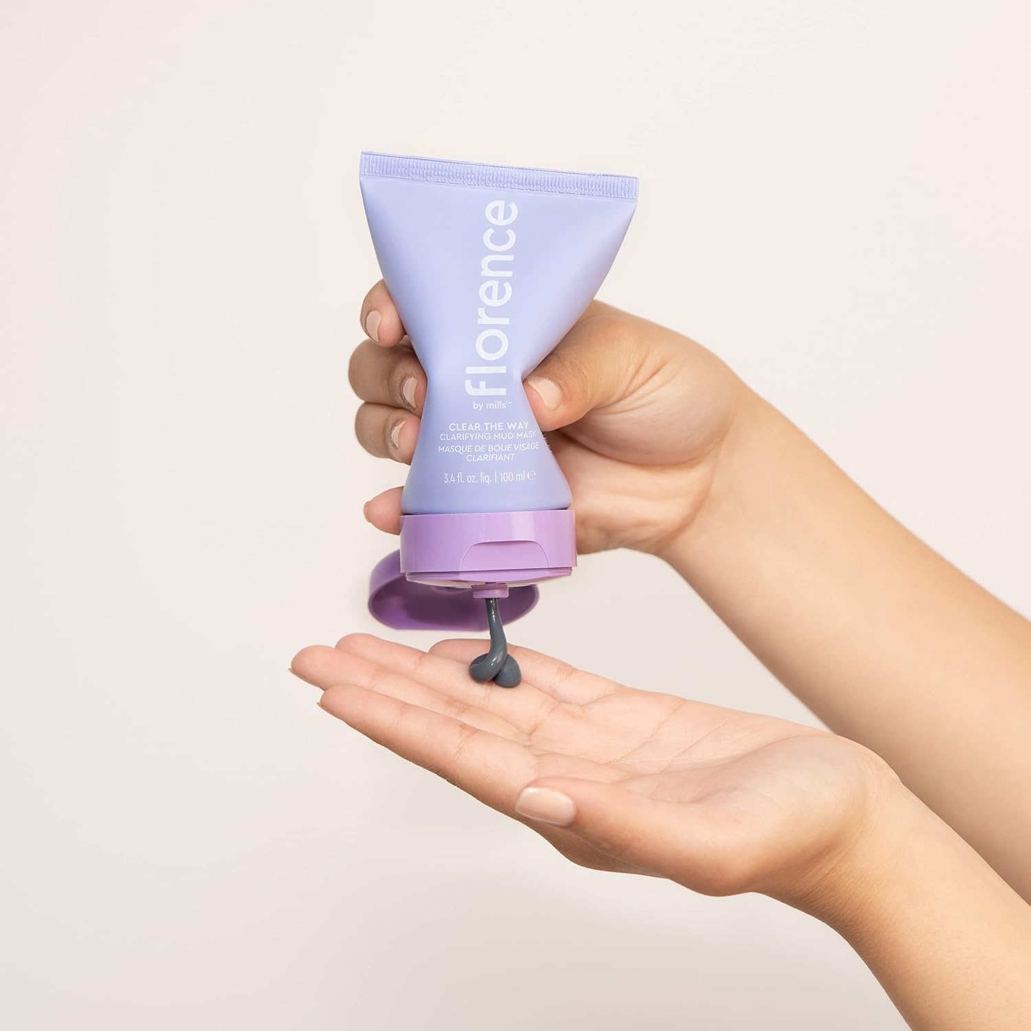Florence by Mills Clear the Way Clarifying Mud Mask | Mascarilla Facial Purificante con Carbón, Ácido Salicílico y Arcilla Caolín – Limpieza Profunda y Piel Suave – 100 ml