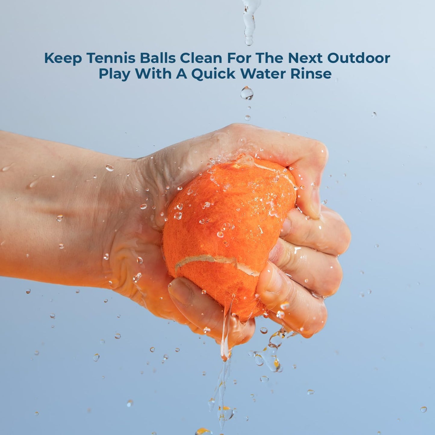 Best Pet Supplies Pelotas de Tenis para Perros con Sonido | Pack 2 Juguetes Resistentes para Lanzar y Buscar | Talle Grande