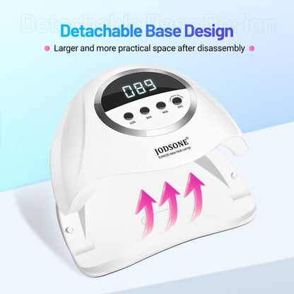 Lámpara de uñas LED UV | 320 W | 72 luces | Sensor automático | 4 temporizadores