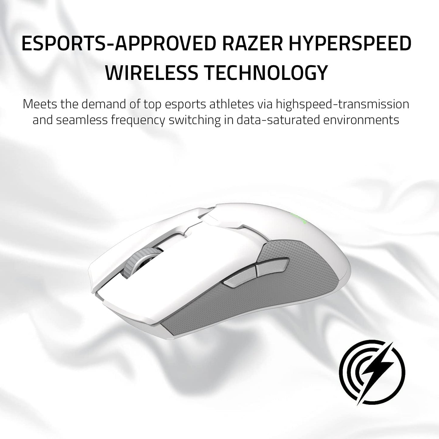 Razer Viper Ultimate – Mouse Gamer Inalámbrico Ultraliviano con Base de Carga RGB, Mercury White
