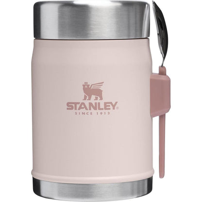 Classic Food Jar and Spork 14 Oz | Vacuum Insulated Thermos Food Container | Wide Mouth Screw on Lid | Packable for Travel | Stainless Steel with Leakproof Lid | Bpa-Free | Hammertone Green