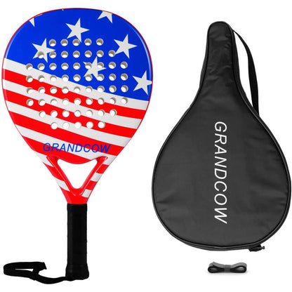 Padel Racket Palas De Padel Raqueta Lightweight for Women Female Players Teardrop Shape, Soft EVA Core, Fiberglass Surface, Beginner to Intermediate Arm Friendly All round Racquet 38Mm