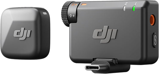 DJI Mic Mini (1 TX + 1 RX) – Micrófono Lavalier Inalámbrico Ultraliviano para iPhone, Android, Cámara – 400 m de Alcance, Audio Detallado, Cancelación de Ruido, Autolimitador, 10 h de Uso