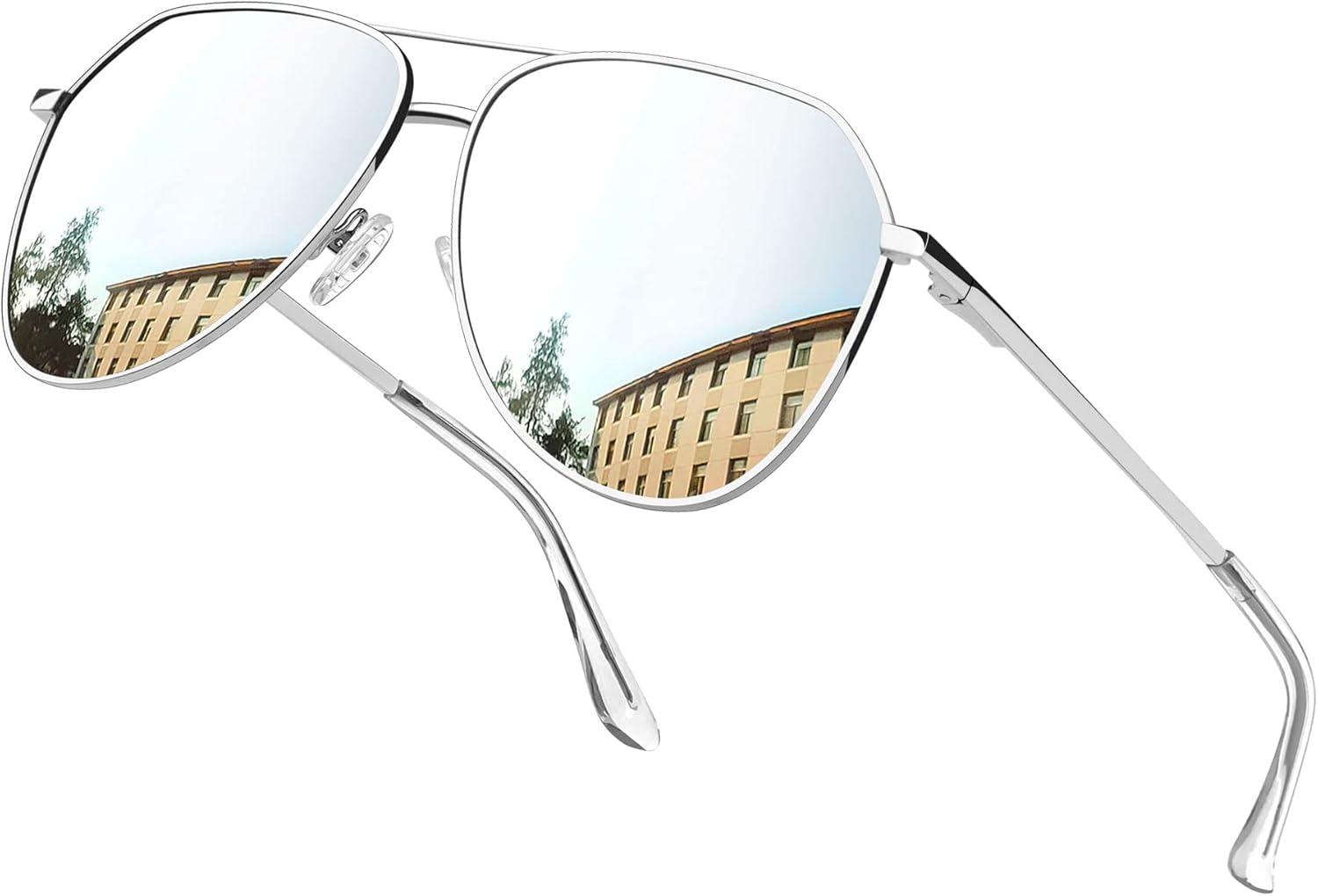 Joopin Lentes de Sol Aviador Metálicos Polarizados – Estilo Clásico Militar UV400