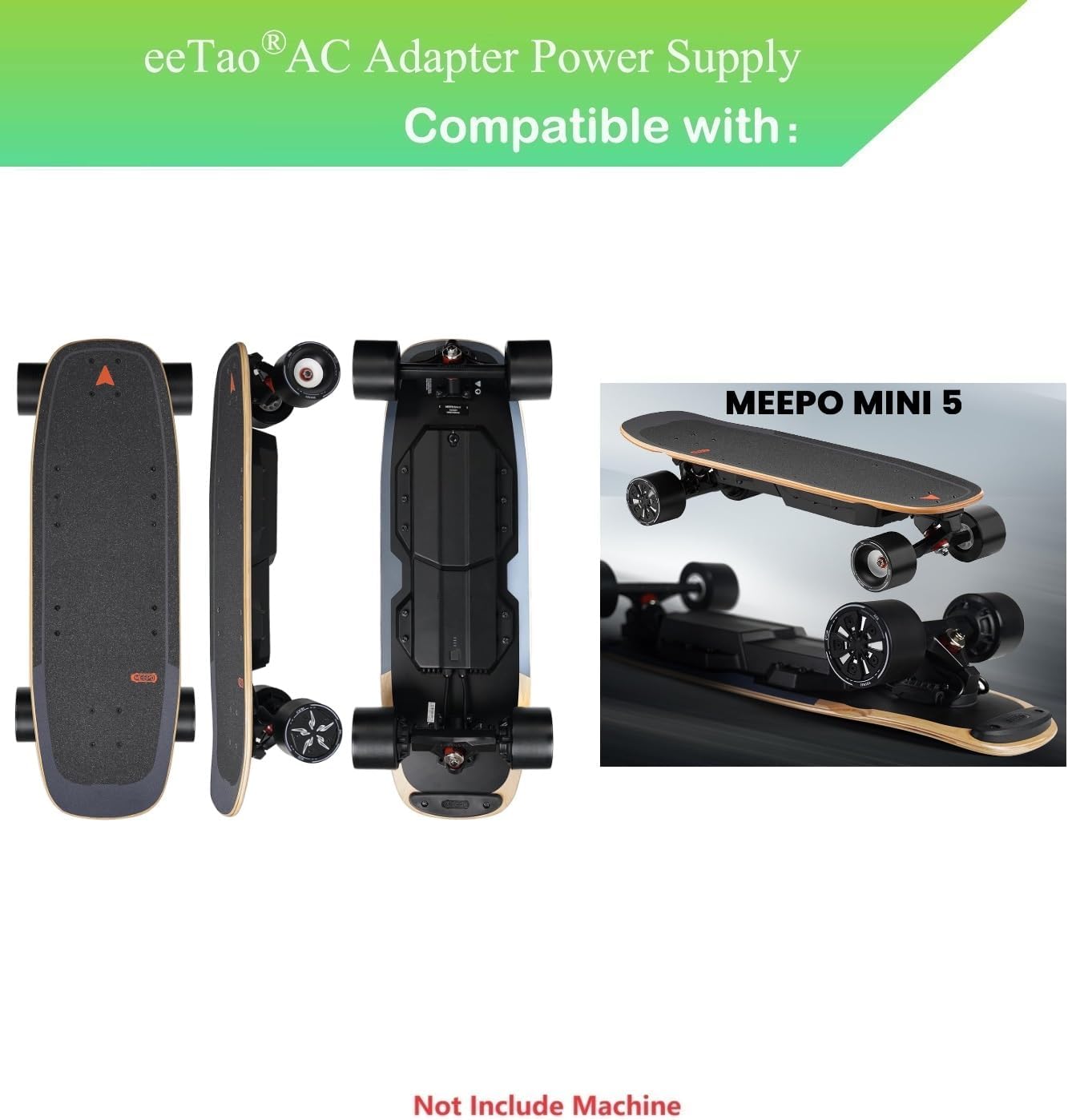 Adaptador de repuesto de 42V 1.5A AC/DC - Cargador compatible con Meepo Mini5 ‎- Monopatín eléctrico 42V - Cable de alimentación