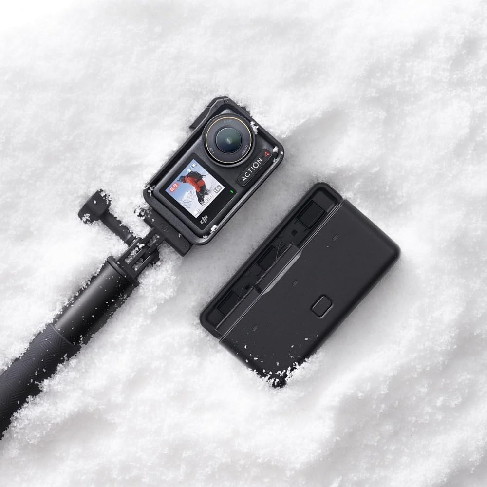 DJI Osmo Action 4 Adventure Combo – Cámara de acción 4K ultra versátil con sensor de 1/1.3", colores cinematográficos y autonomía extrema
