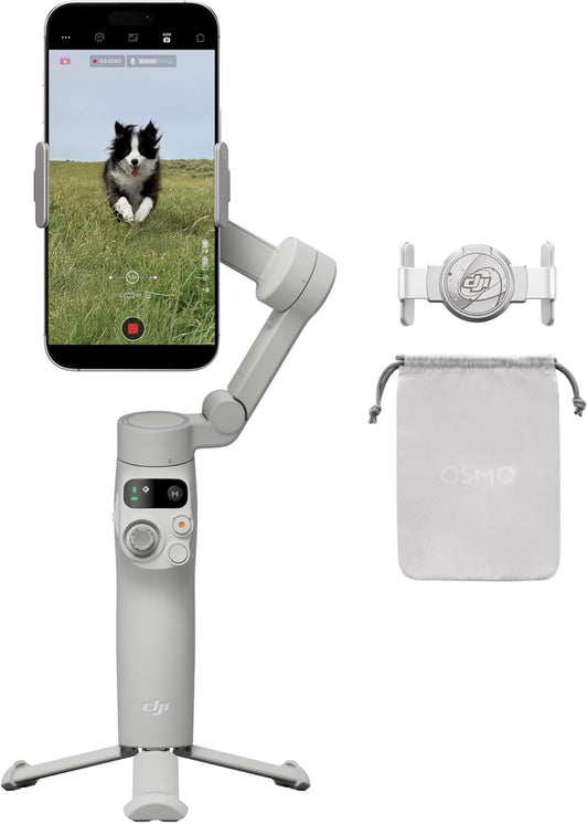 DJI Osmo Mobile 7 Gimbal Estabilizador para Smartphone – 3 Ejes, ActiveTrack 7.0, Trípode Integrado, Ultraliviano, Hasta 10 h 