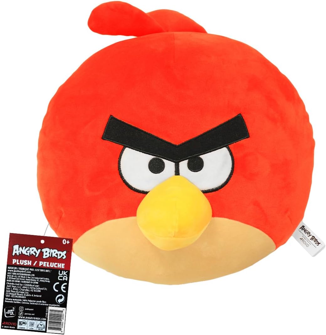 Juguete de peluche de pájaro rojo | Angry Birds | 15" | Tamaño mega para niños y coleccionistas