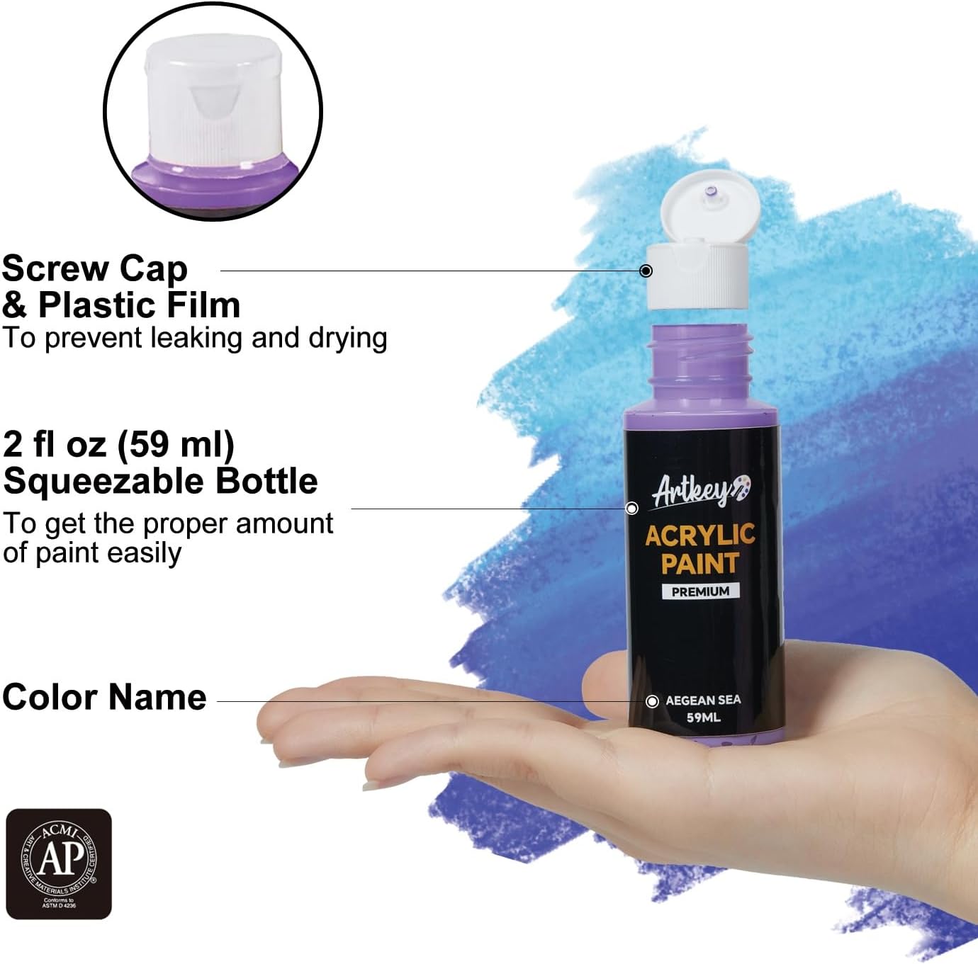 Set de 52 pinturas acrílicas | Colores variados 