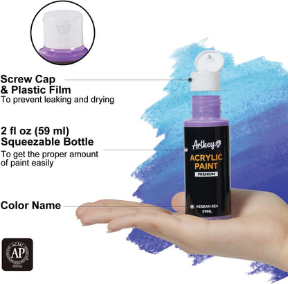 Set de 52 pinturas acrílicas | Colores variados 