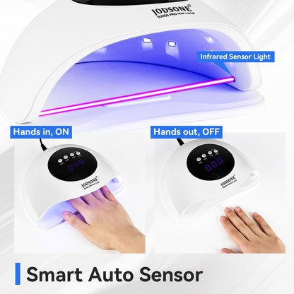 Lámpara UV LED para uñas | Curado Profesional | Sensor automático | 4 Tiempos 