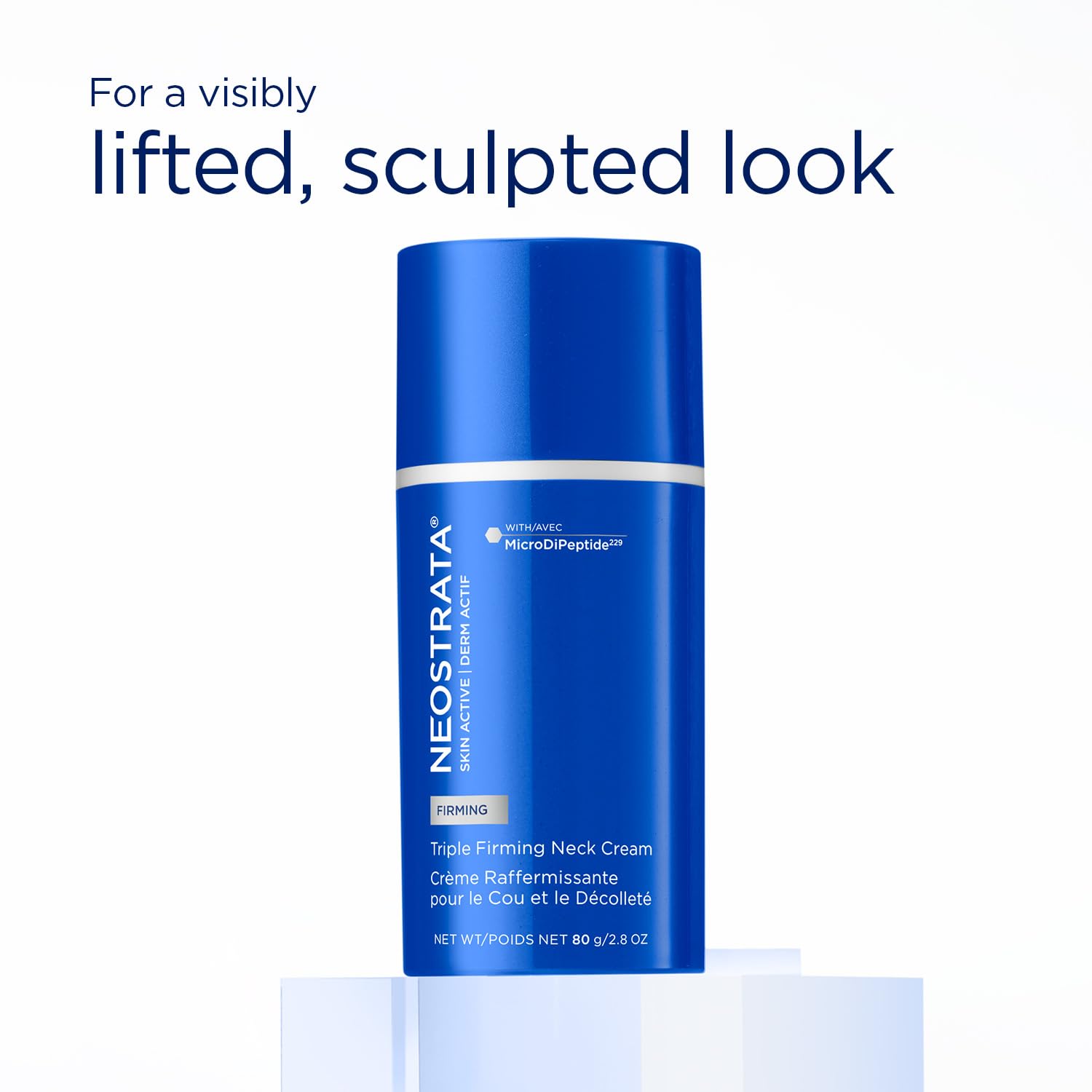 Skin Active Triple Firming Neck Cream | Hidratante Antiedad con Microdipeptide229 | Reafirma, Alisa Arrugas y Mejora la Elasticidad en Cuello & Escote | Sin Fragancia | Todo Tipo de Piel | 80 g