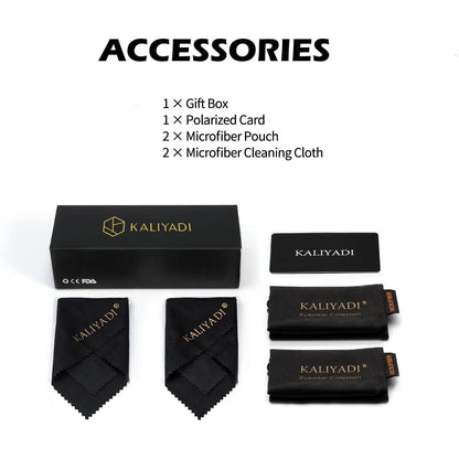 KALIYADI - Lentes de sol polarizados para conducir, media montura, con bloqueo de rayos ultravioleta, para hombre y mujer