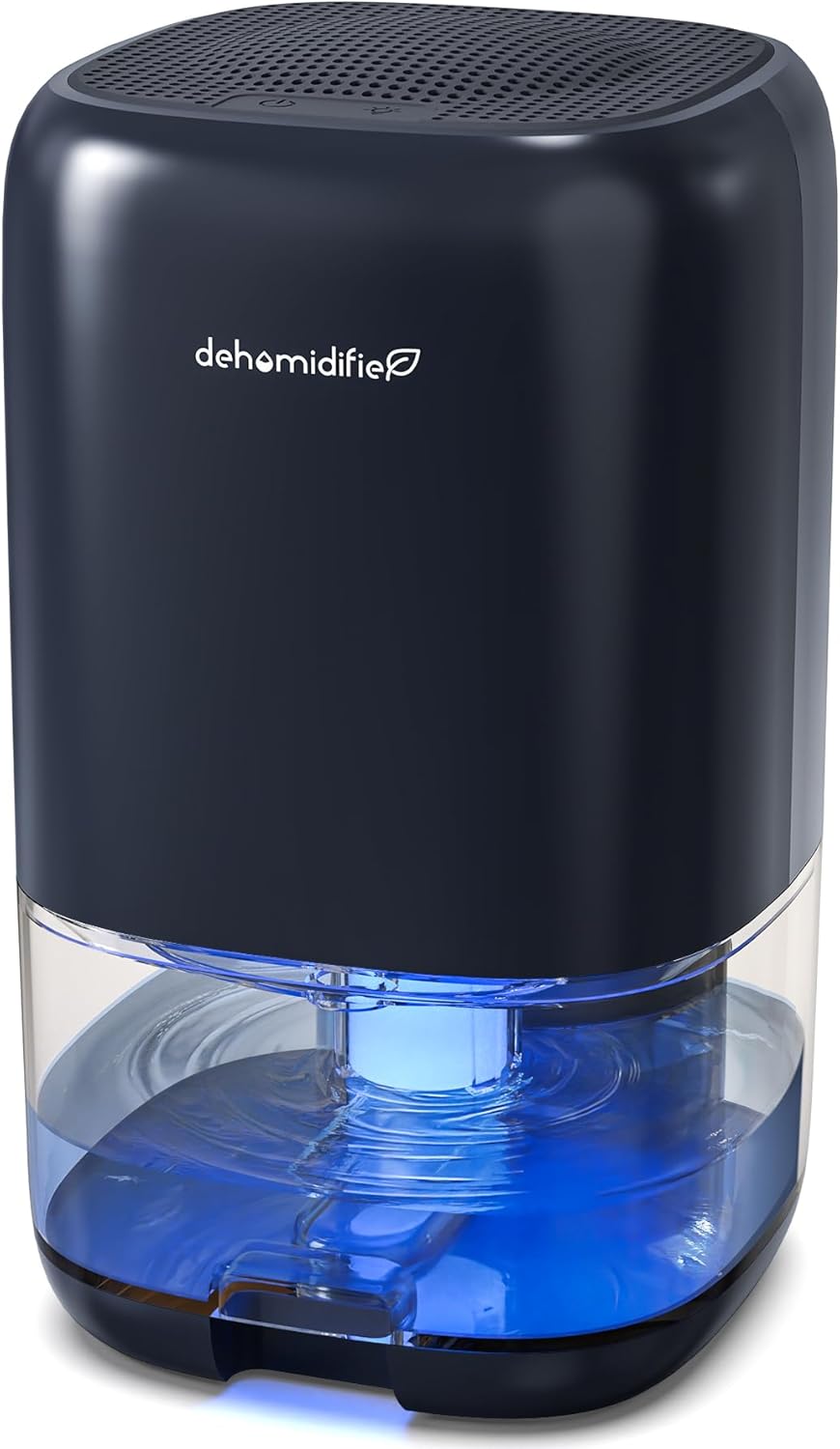 Deshumidificador Portátil 35 oz (1000 ml) | Silencioso con Apagado Automático, Tanque Transparente y Luz LED de 7 Colores | Ideal para Dormitorio, Baño, RV y Armario (Hasta 26 m² / 280 ft²)