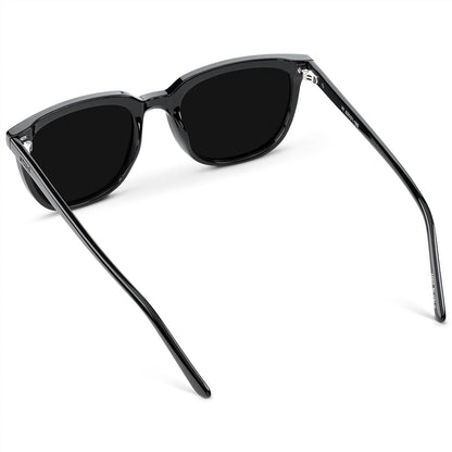 Gafas de Sol Cuadradas Planas Unisex – Estilo Retro Clásico con Lentes Polarizados UV400