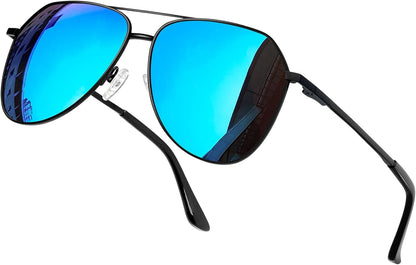 Joopin Lentes de Sol Aviador Metálicos Polarizados – Estilo Clásico Militar UV400