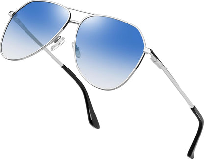 Joopin Lentes de Sol Aviador Metálicos Polarizados – Estilo Clásico Militar UV400