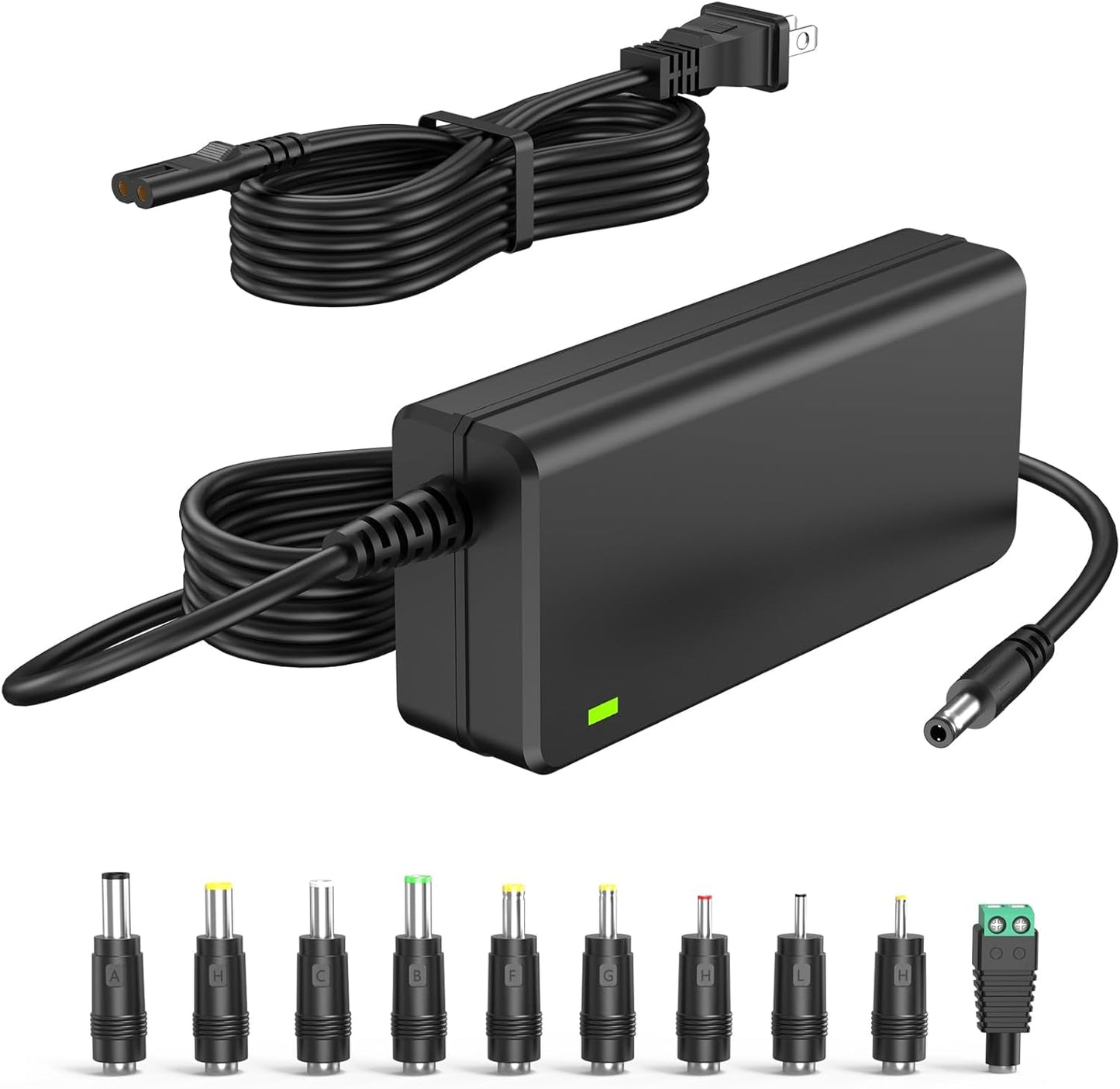 Cargador de cable de alimentación de 42V 1.7A 1.5A 1A 0.5A DC en adaptador de 42V | 10 tomas intercambiables | Fuente de alimentación 42V | 1700 mA 1600 mA 1500 mA