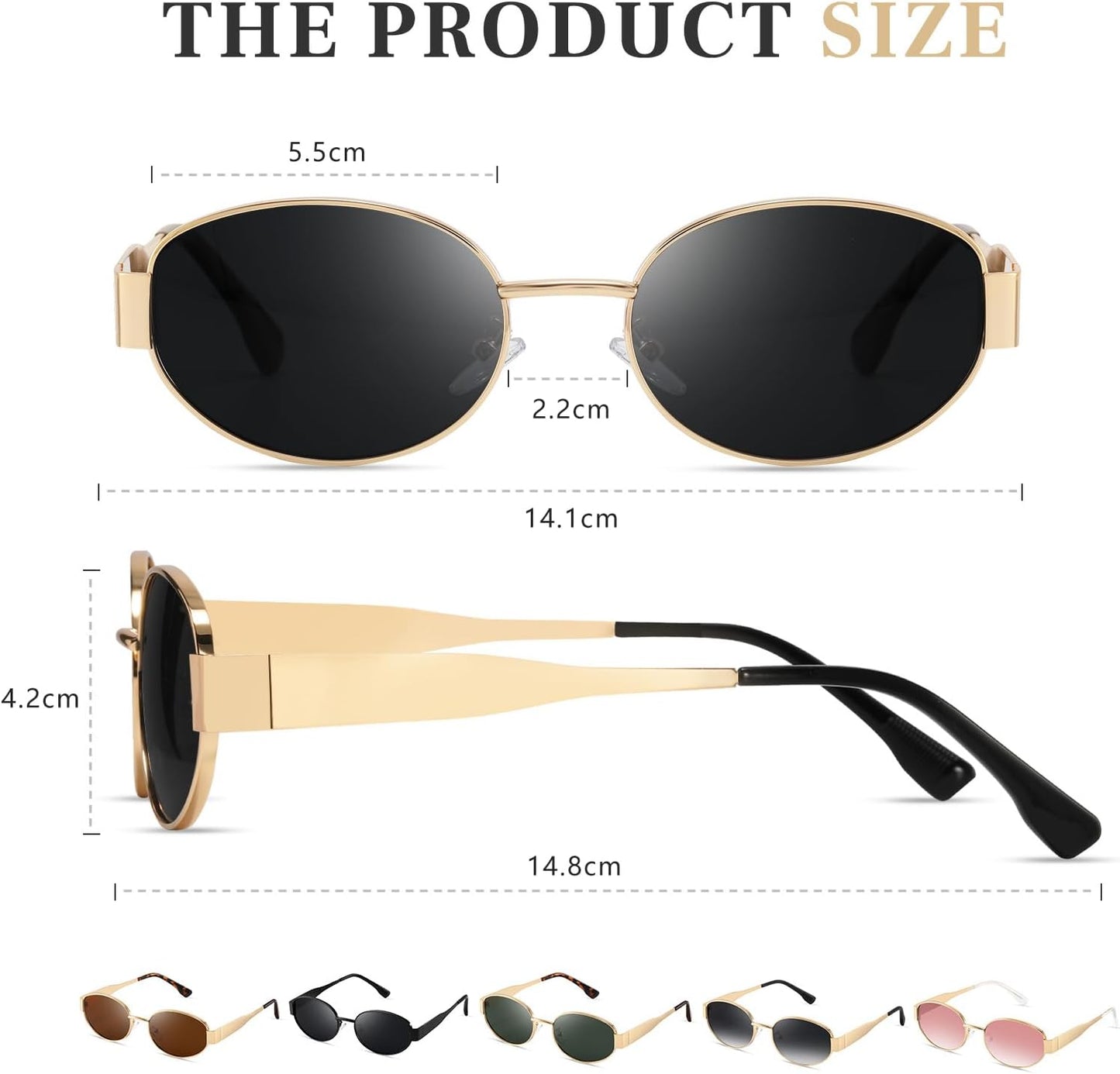 Lentes de Sol Retro para Mujer, Polarizados Clásicos, Protección UV400, Estilo Fashion