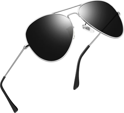 Joopin Lentes de Sol Aviador Metálicos Polarizados – Estilo Clásico Militar UV400