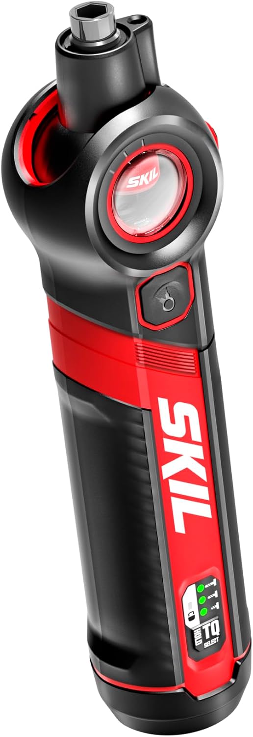SKIL Twist 2.0 Destornillador Eléctrico Recargable 4V – Cabezal Pivotante, 3 Niveles de Torque, Luz LED, Carga USB-C, Set con 2 Puntas – SD5619-01
