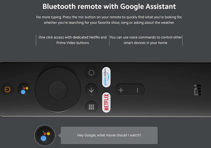 Mi TV Stick 1080P HDR – Android TV 9.0, 1GB RAM + 8GB ROM, Chromecast Integrado, Control por Voz, Streaming Portátil con Bluetooth Remote
