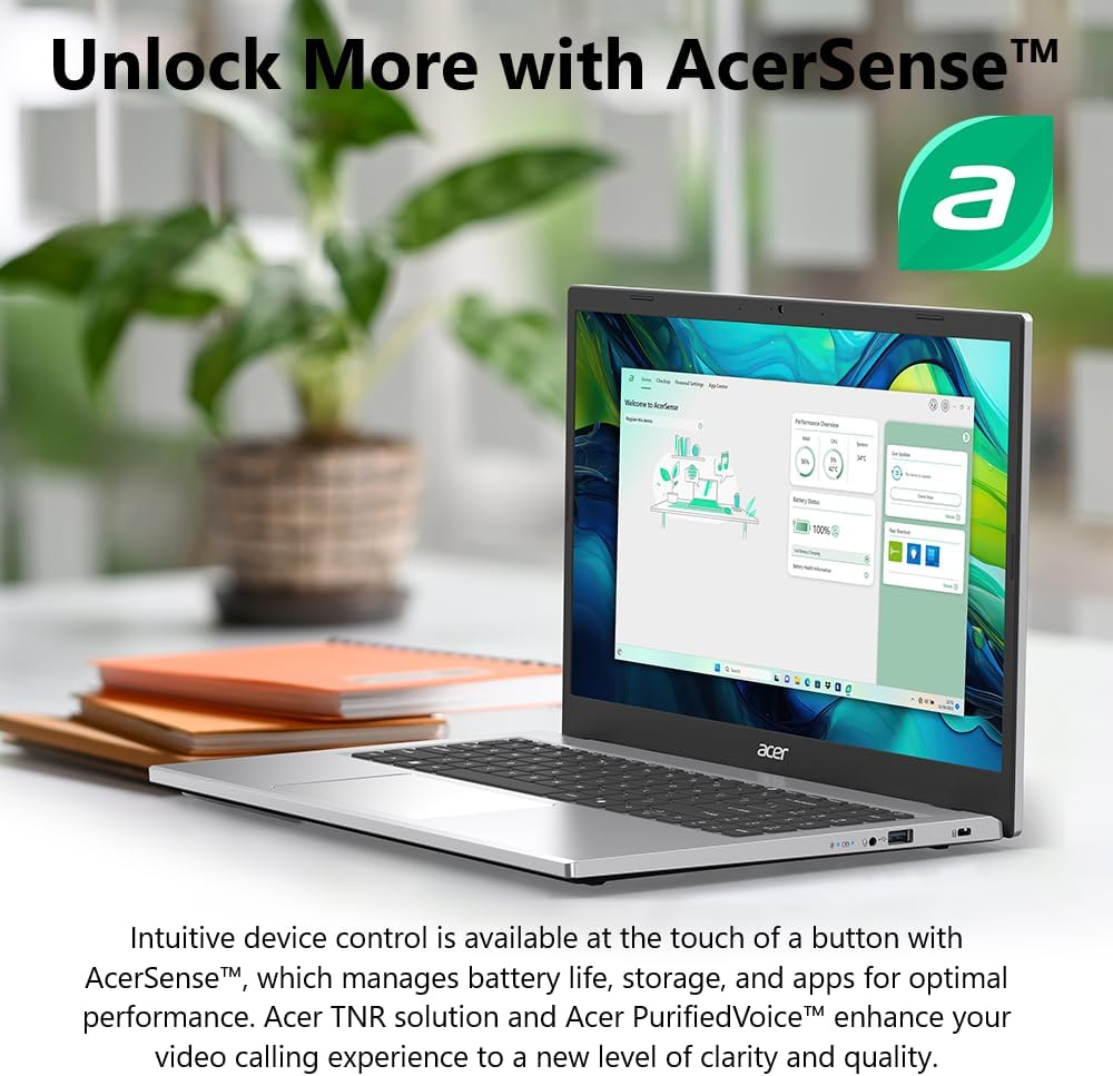 Laptop Acer Aspire Go 15 | 15.6" FHD IPS | Intel Core 3 N355 | 8GB DDR5 | 128GB UFS | Wi-Fi 6 | Windows 11 Home S | AI Ready con Copilot