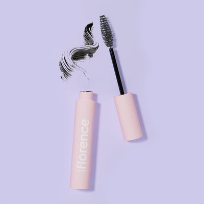 Florence by Mills Up a Notch Volumizing Mascara | Máscara de Pestañas Negra de Volumen y Longitud – Fórmula Vegana & Cruelty Free, 10.5 g