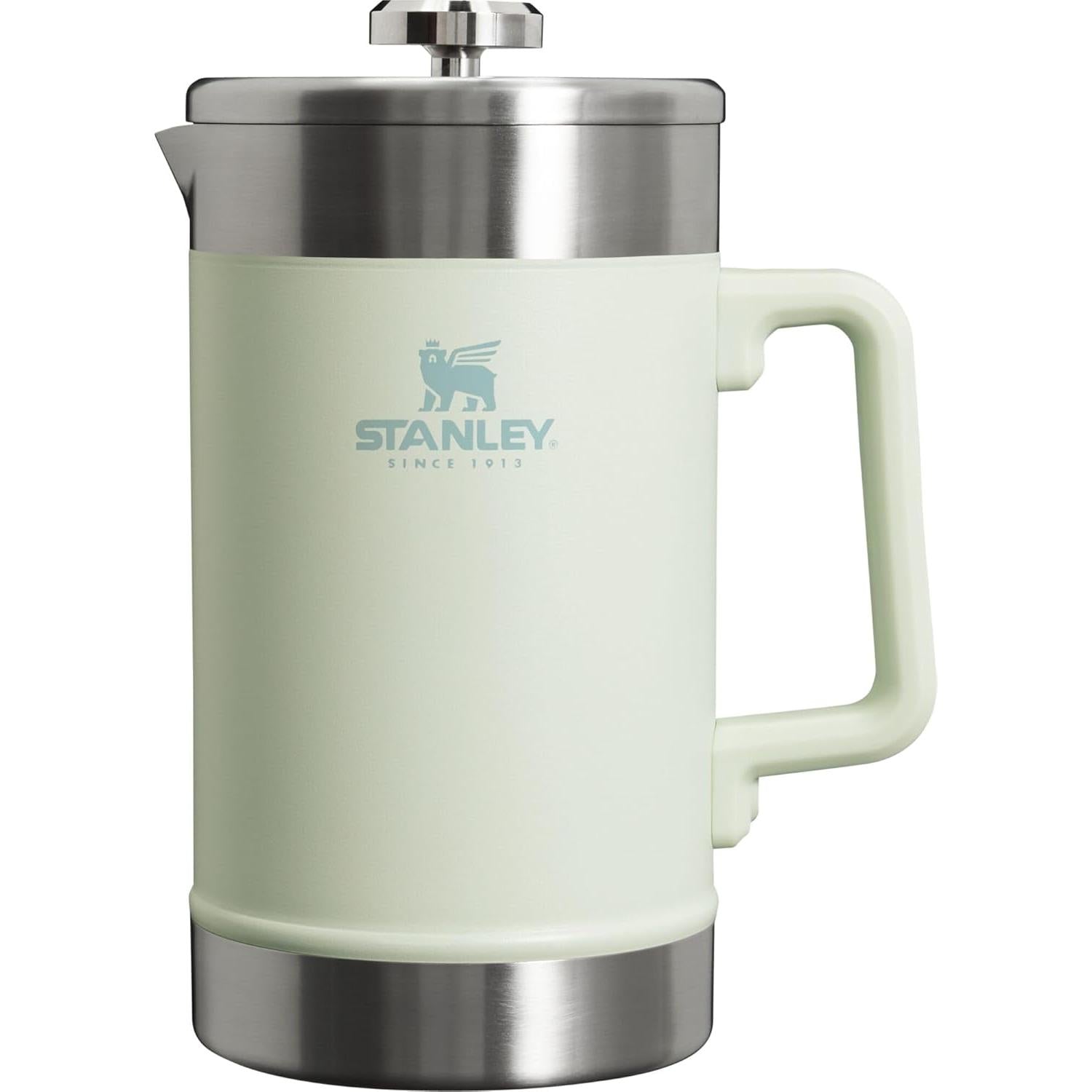 Classic Stay-Hot French Press Coffee Maker 48 Oz | 5 Minute Brew, 4 Hours Hot | Mesh Filter for Coffee Grounds | Insulated Stainless Steel French Press | Bpa-Free | Hammertone Green
