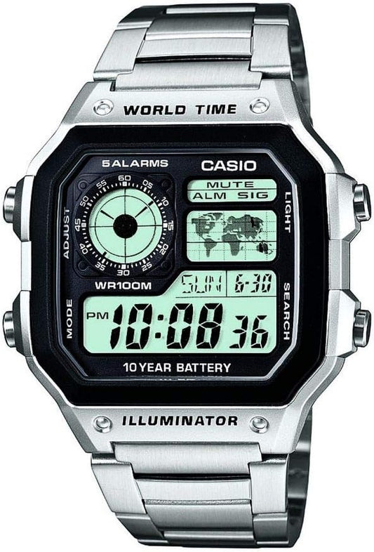 Casio Collection AE-1200WHD-1AVEF – Reloj Digital Masculino con Hora Mundial
