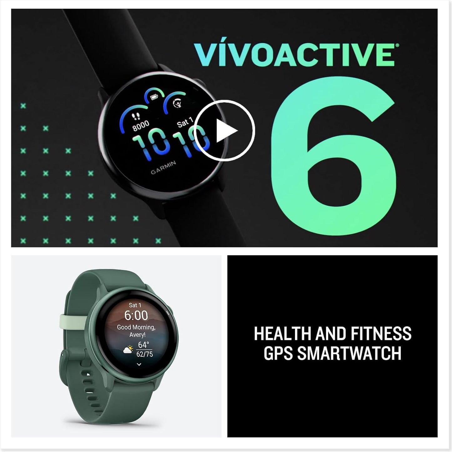 Garmin Vívoactive 6 Smartwatch GPS Salud & Fitness – AMOLED, 11 Días de Batería, +80 Apps Deportivas
