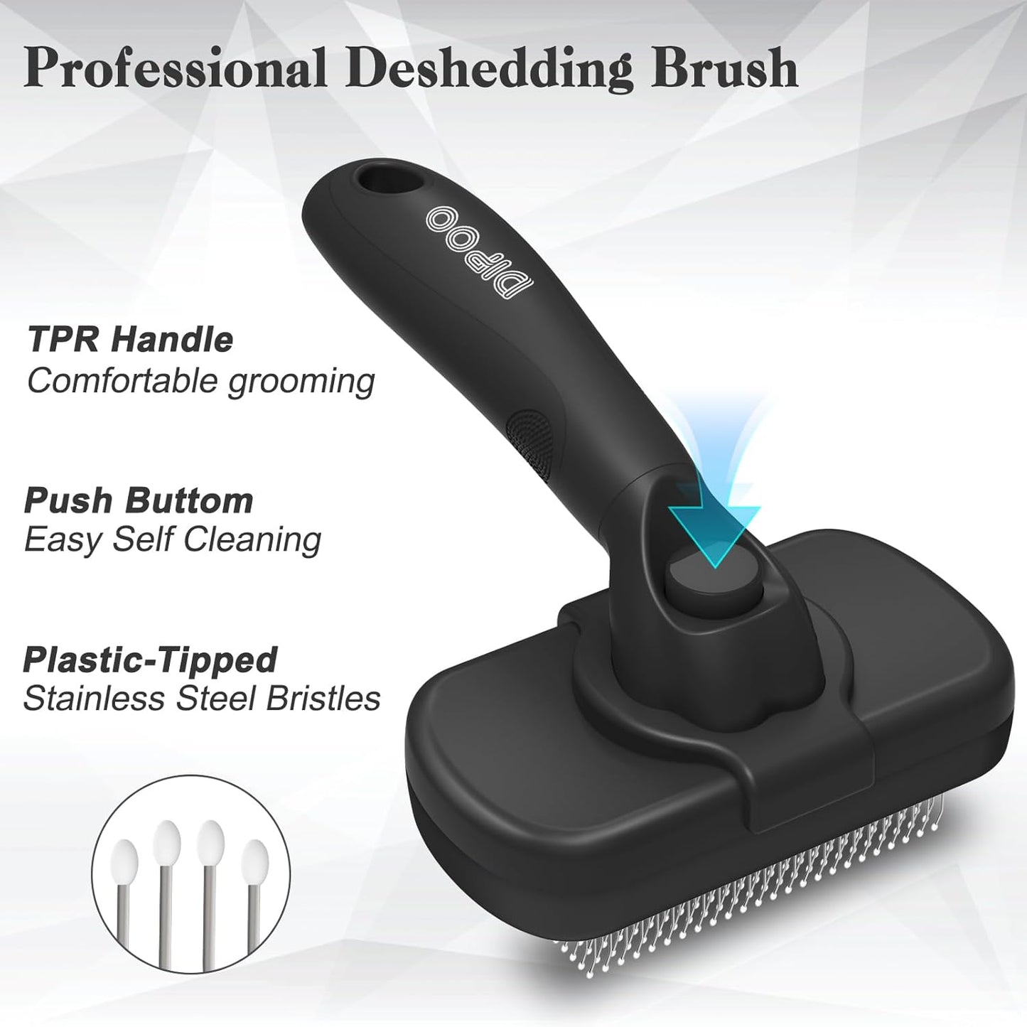 Cepillo Autolimpiante para Perros y Gatos | Removedor de Pelo Suelto, Deshedding y Grooming | Apto Pelo Corto y Largo