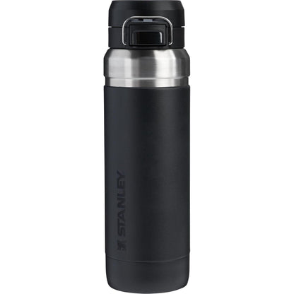 Quick Flip GO Water Bottle 36 Oz | Push Button Lid | Leakproof and Packable for Travel and Sports | Insulated Stainless Steel | Bpa-Free | Azure