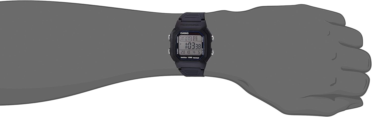 W800HG Series | Men’S Digital Watch | 100 Meter Water Resistance | Multi Function Alarm | 100 SEC Stopwatch | Auto Calendar | Countdown Timer | LED Light | Dual Time| 10 Year Battery