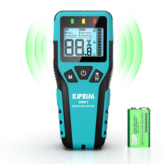 Medidor de Humedad sin Agujas WM01, Tester Digital para Madera, Paredes, Concreto y Pisos – Detección Precisa y No Destructiva