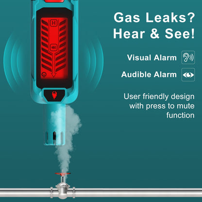 Detector de Fugas de Gas Natural Kiprim GD01A Portátil, Alarma Visual y Sonora, Sensibilidad Alta/Baja, Incluye Pilas – Para Propano, Metano y Gases Combustibles
