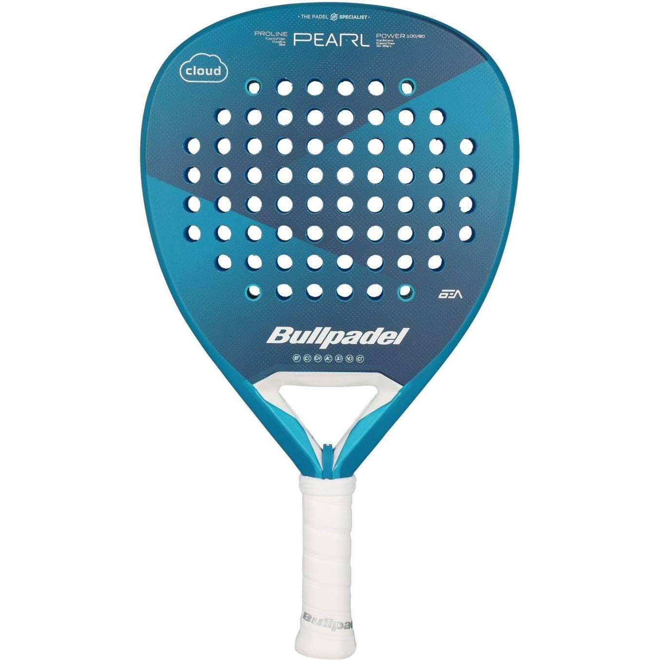 Pala de pádel Pearl Cloud Mujer 2025 | Pala Padel profesional con forma de diamante | Fibra elástica y núcleo CloudEva | Canal Air React y tecnología de grano 3D | Comodidad y control