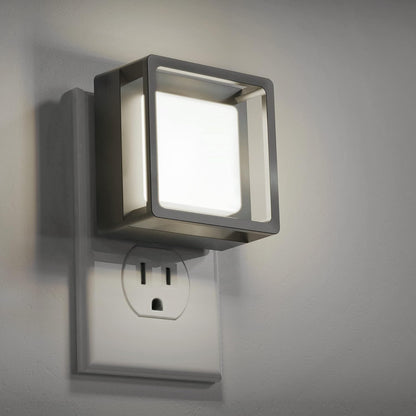 Luz Nocturna LED con Sensor Crepuscular [Pack x2] | Enchufable a Pared, Regulable de 0 a 60 lm, Ahorro Energético, para Dormitorio, Baño, Pasillo, Escaleras y Cuarto Infantil – Luz Blanca Suave
