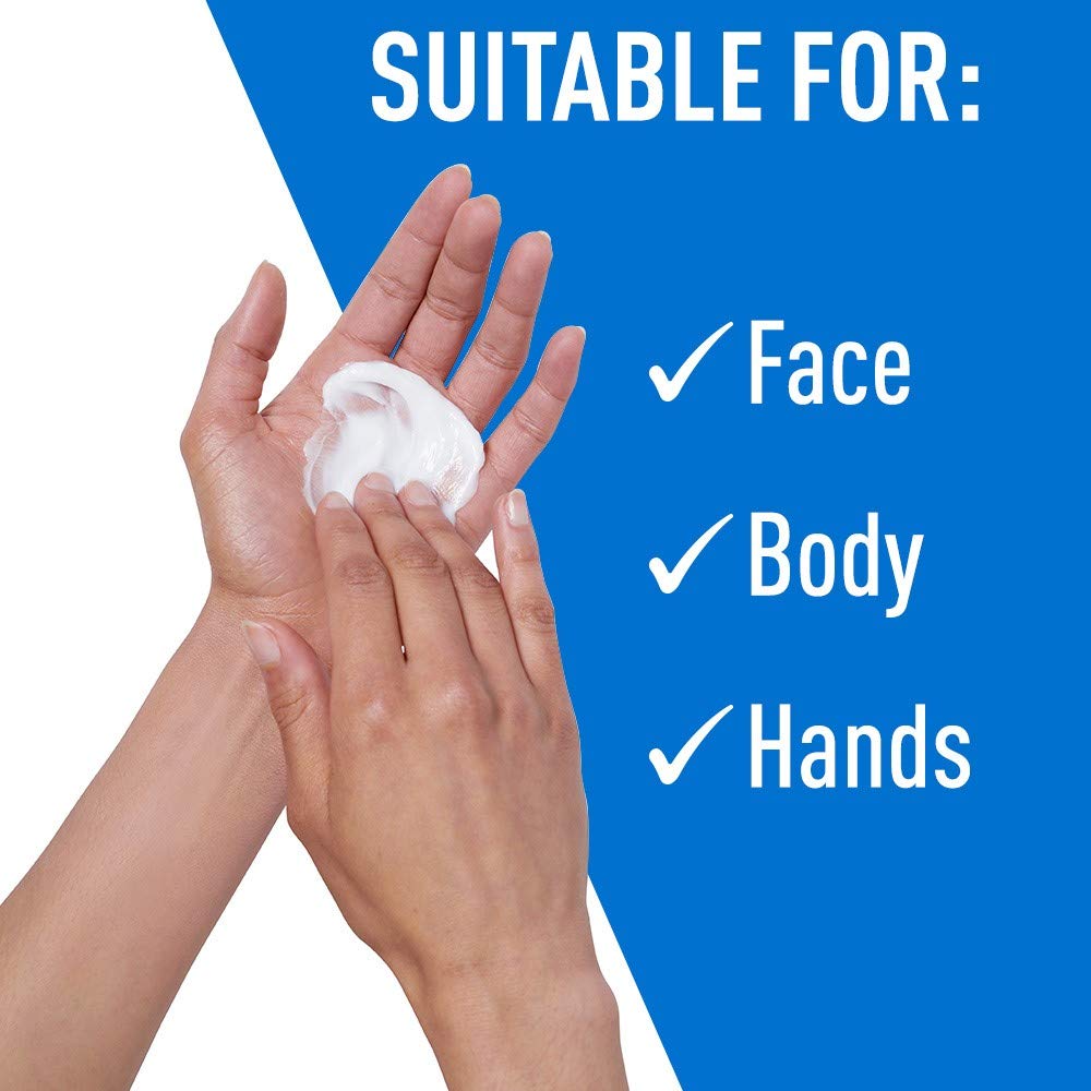 CeraVe Set Crema Hidratante 16 oz (con pump) + Limpiador Facial Hidratante 1 oz | Ácido Hialurónico + 3 Ceramidas | Sin Fragancia