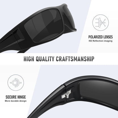 Gafas de Sol Deportivas Polarizadas para Hombre y Mujer – Montura Irrompible, Protección UV400, Ideales para Ciclismo y Pesca